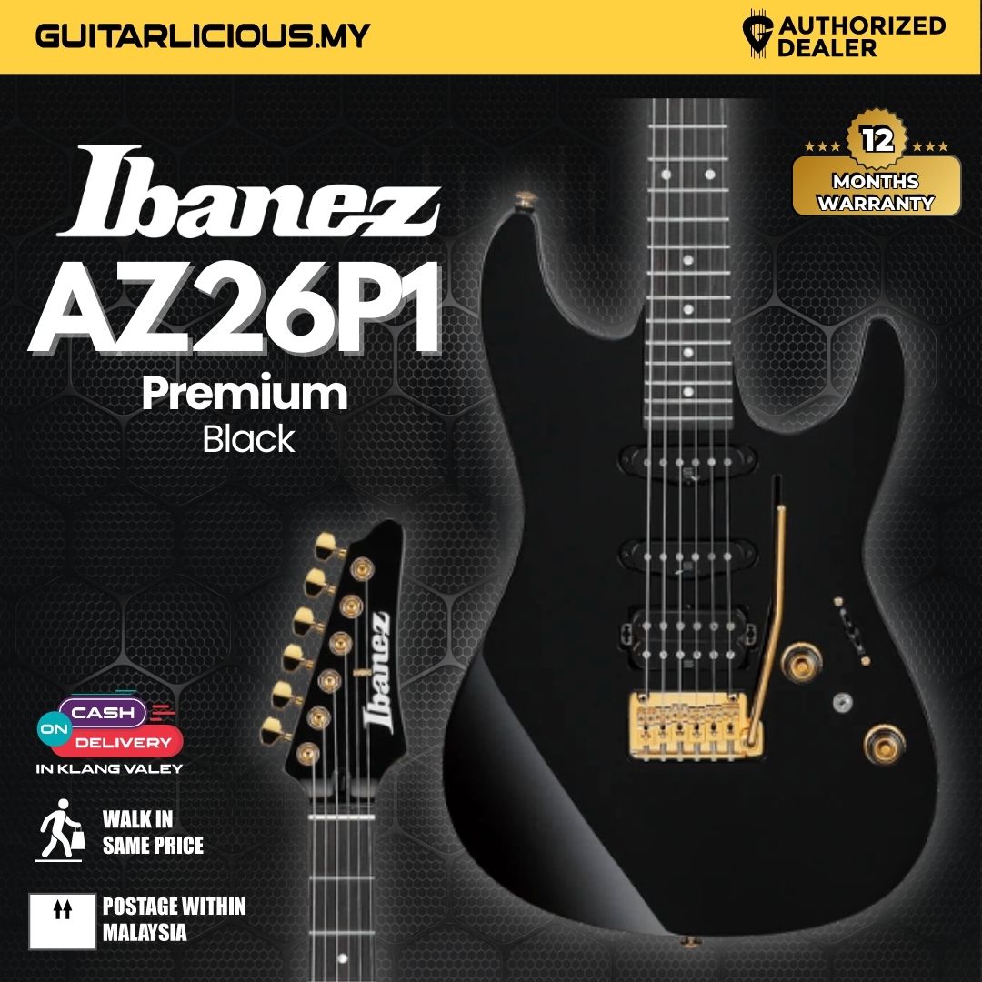 Ibanez Premium AZ26P1 Electric Guitar - Black – GUITARLICIOUS