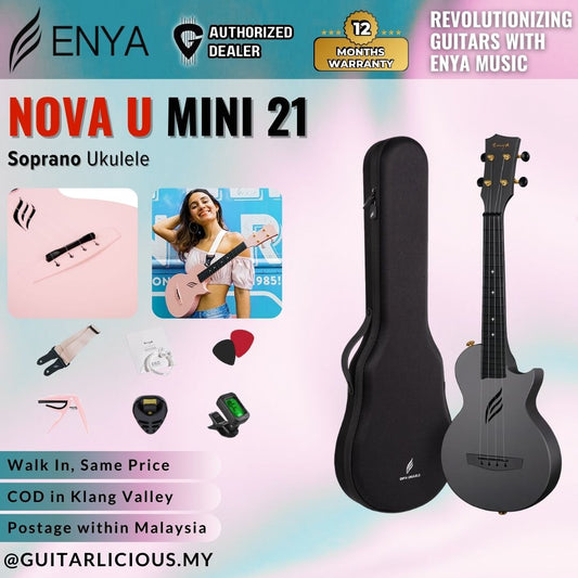 Enya Nova U Mini 21" Soprano Ukulele  (ENY-NOVAU / NOVA /U Mini 21 )