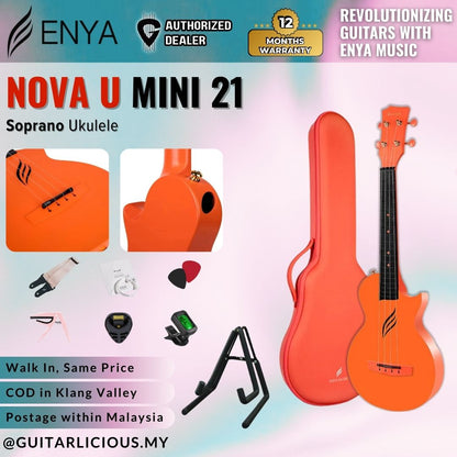 Enya Nova U Mini 21" Soprano Ukulele  (ENY-NOVAU / NOVA /U Mini 21 )