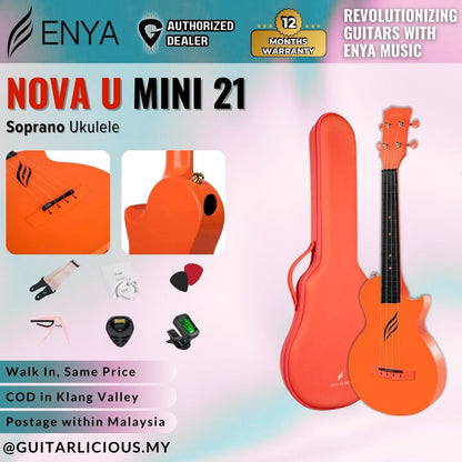 Enya Nova U Mini 21" Soprano Ukulele  (ENY-NOVAU / NOVA /U Mini 21 )
