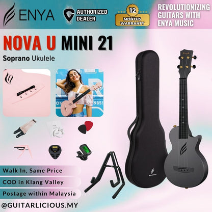 Enya Nova U Mini 21" Soprano Ukulele  (ENY-NOVAU / NOVA /U Mini 21 )
