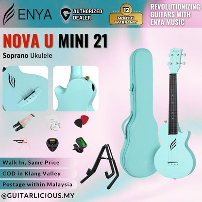 Enya Nova U Mini 21" Soprano Ukulele  (ENY-NOVAU / NOVA /U Mini 21 )
