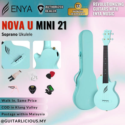 Enya Nova U Mini 21" Soprano Ukulele  (ENY-NOVAU / NOVA /U Mini 21 )