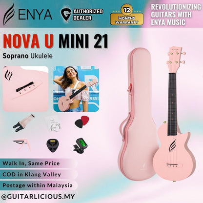 Enya Nova U Mini 21" Soprano Ukulele  (ENY-NOVAU / NOVA /U Mini 21 )