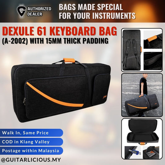 Dexlue 61 Keys Keyboard Bag (A-2002) with 15mm Thick Padding (105xm 45cm x 17cm)