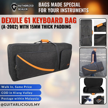 Dexlue 61 Keys Keyboard Bag (A-2002) with 15mm Thick Padding (105xm 45cm x 17cm)