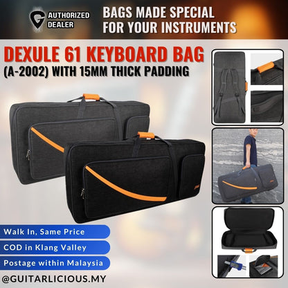 Dexlue 61 Keys Keyboard Bag (A-2002) with 15mm Thick Padding (105xm 45cm x 17cm)