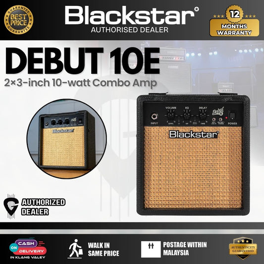 BLACKSTAR  Debut 10E 2×3-inch 10-watt Combo Amp – Black  ( DEBUT 10E / DEBUT10E )