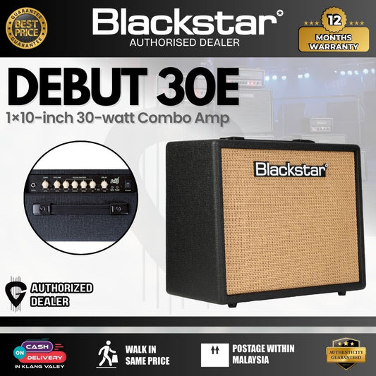 BLACKSTAR Debut 30E 1×10-inch 30-watt Combo Amp – Black ( DEBUT 30E / DEBUT30E )