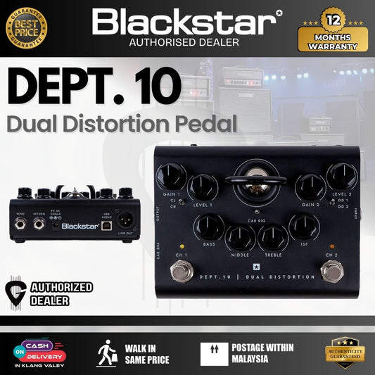 BLACKSTAR Dept. 10 Dual Distortion Pedal (BSDEPT10 / DUAL / DIST)