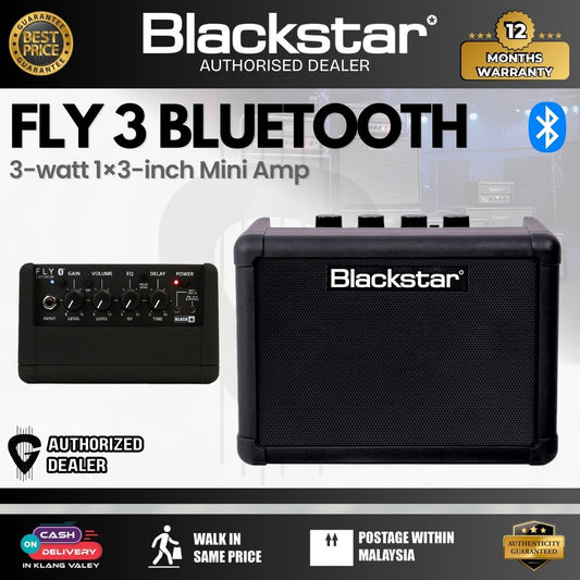 BLACKSTAR FLY 3 Bluetooth 3-watt 1×3-inch Mini Amp – Black (3watts / Bluetooth / Mini Amp)