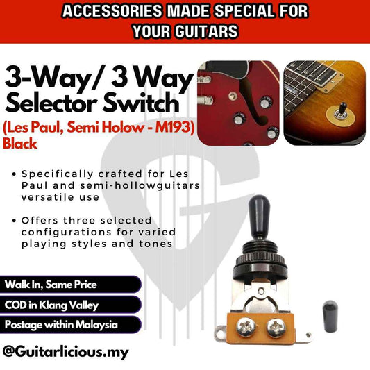 3-Way / 3 Way Selector Switch Knob Les Paul / Semi-Hollow Guitar - M193 / MU0215-3