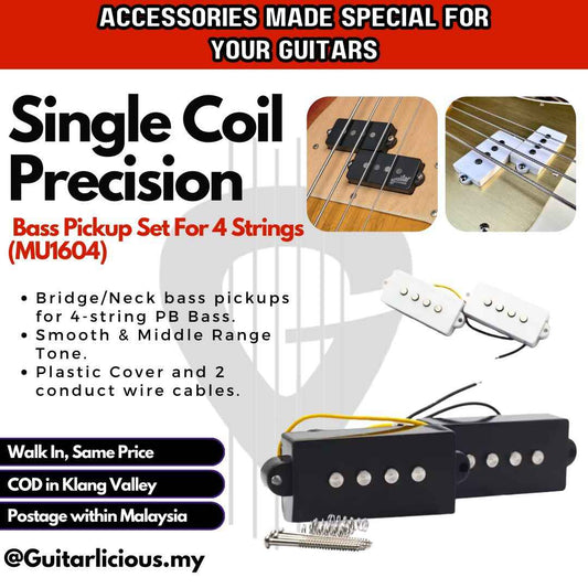 Single Coil Precision Bass Pickup Set For 4 Strings Bass - MU1604
