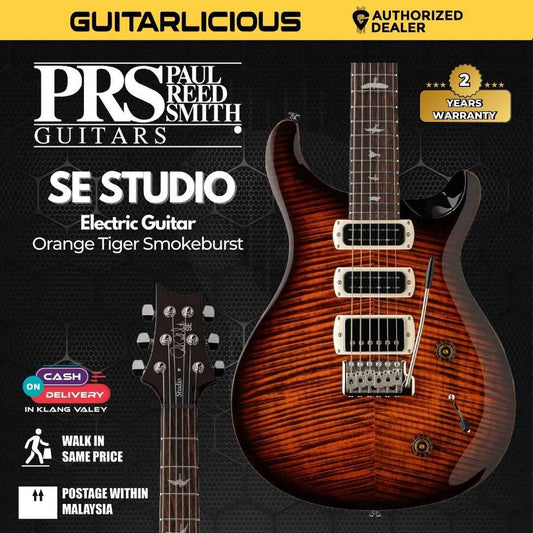 PRS SE Studio Electric Guitar, Orange Tiger Smokeburst