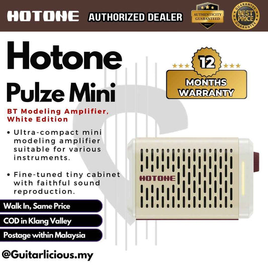 Hotone Pulze Mini BT Modeling Amplifier, White Edition