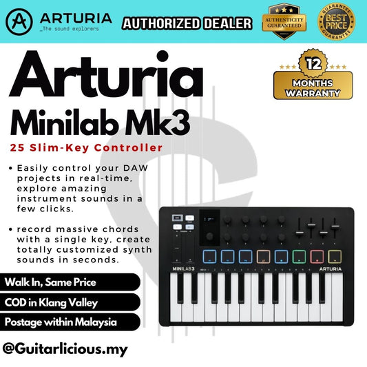 Arturia Minilab Mk3 25 Slim-Key Controller - Black