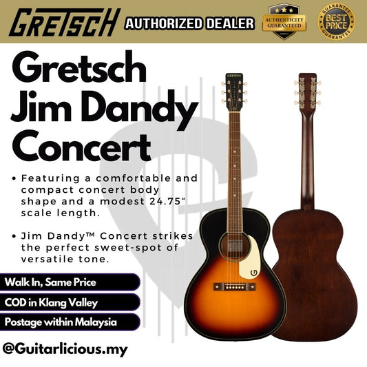 Gretsch Jim Dandy Concert Acoustic Guitar, Rex Burst
