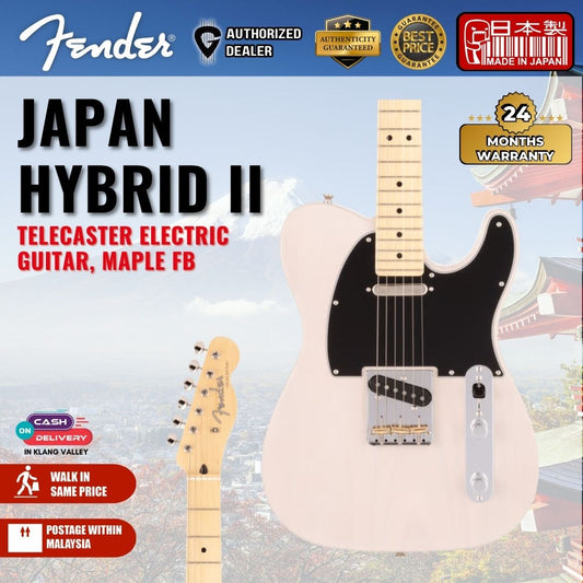 Fender Japan Hybrid II Telecaster Electric Guitar, Maple FB, US Blonde