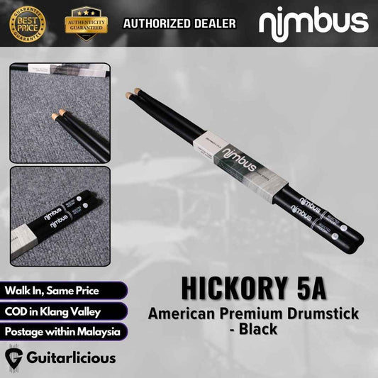 Nimbus Coloured Drumsticks Premium American Hickory 5A / 5B / 7A - Black