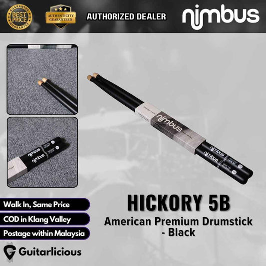 Nimbus Coloured Drumsticks Premium American Hickory 5A / 5B / 7A - Black