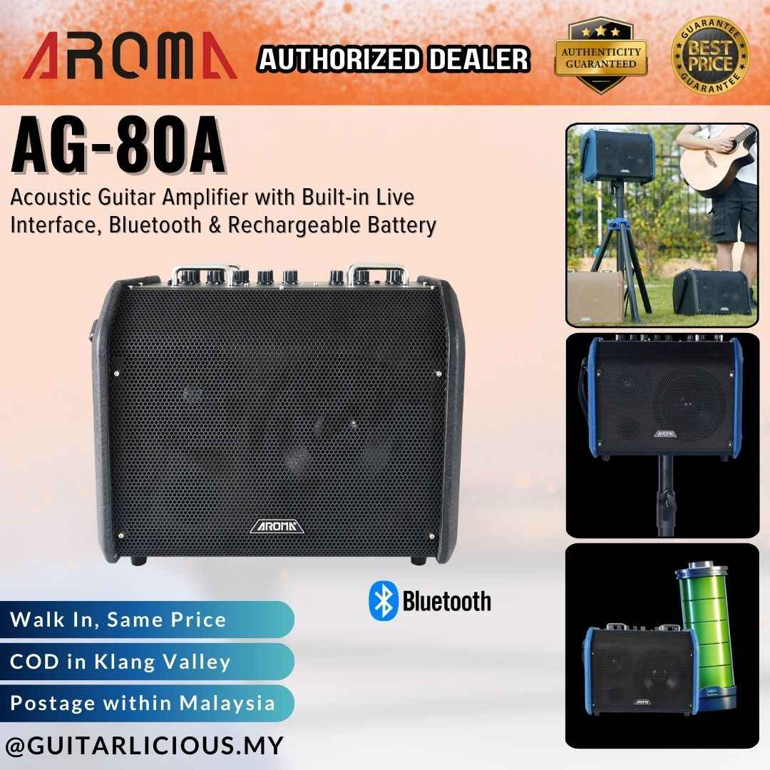 Aroma AG-15A-ML Mini Live Portable Acoustic Amplifier with Bluetooth, Live Function and Drum Rhythm
