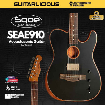 SQOE SEAE910 Acoustasonic Guitar - (SEAE910)