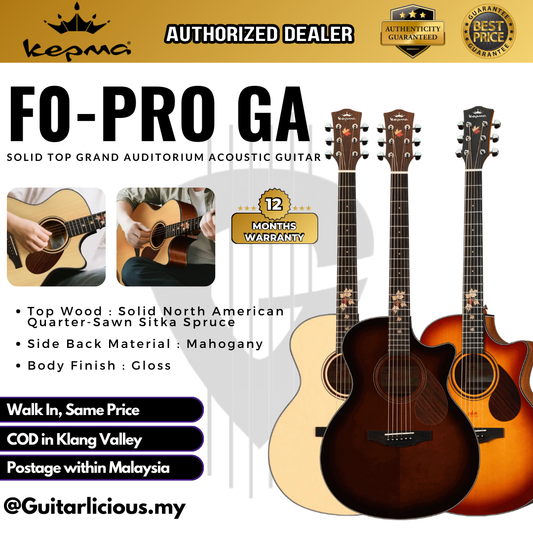 Kepma F0-PRO GA Solid Top Grand Auditorium Acoustic Guitar - F0-PRO