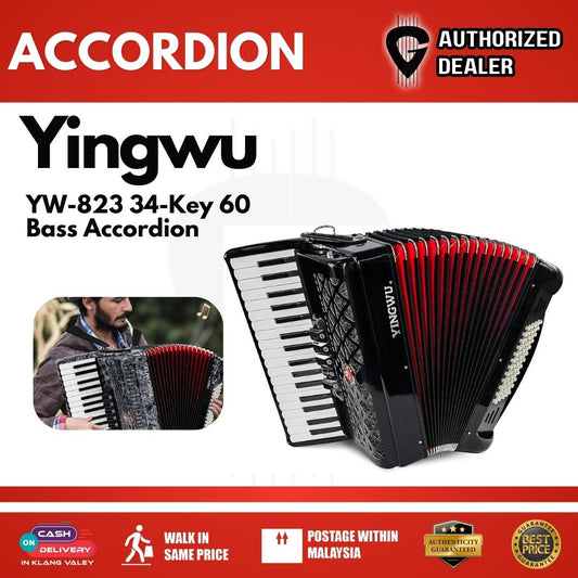 Yingwu YW-823 34-Key 60 Bass Accordion