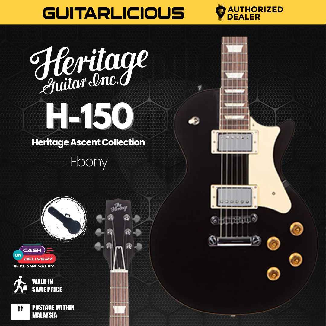 Heritage Standard Collection H-150 Electric Guitar with Case, Ebony