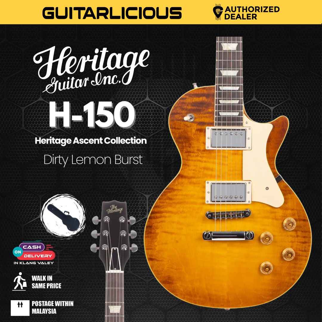 Heritage Standard Collection H-150 Electric Guitar with Case, Dirty Lemon Burst