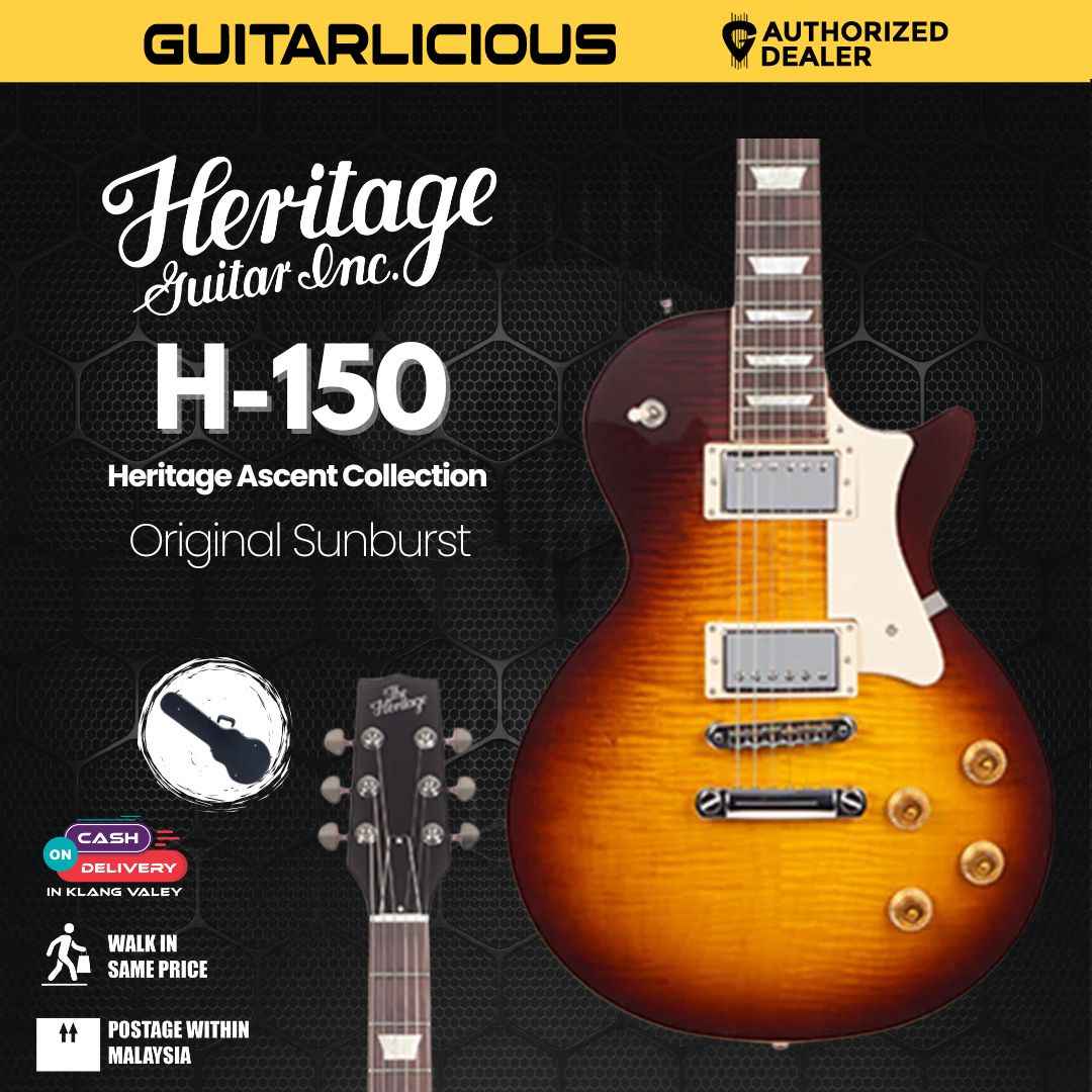 Heritage Standard Collection H-150 P90 Electric Guitar with Case, Original Sunburst
