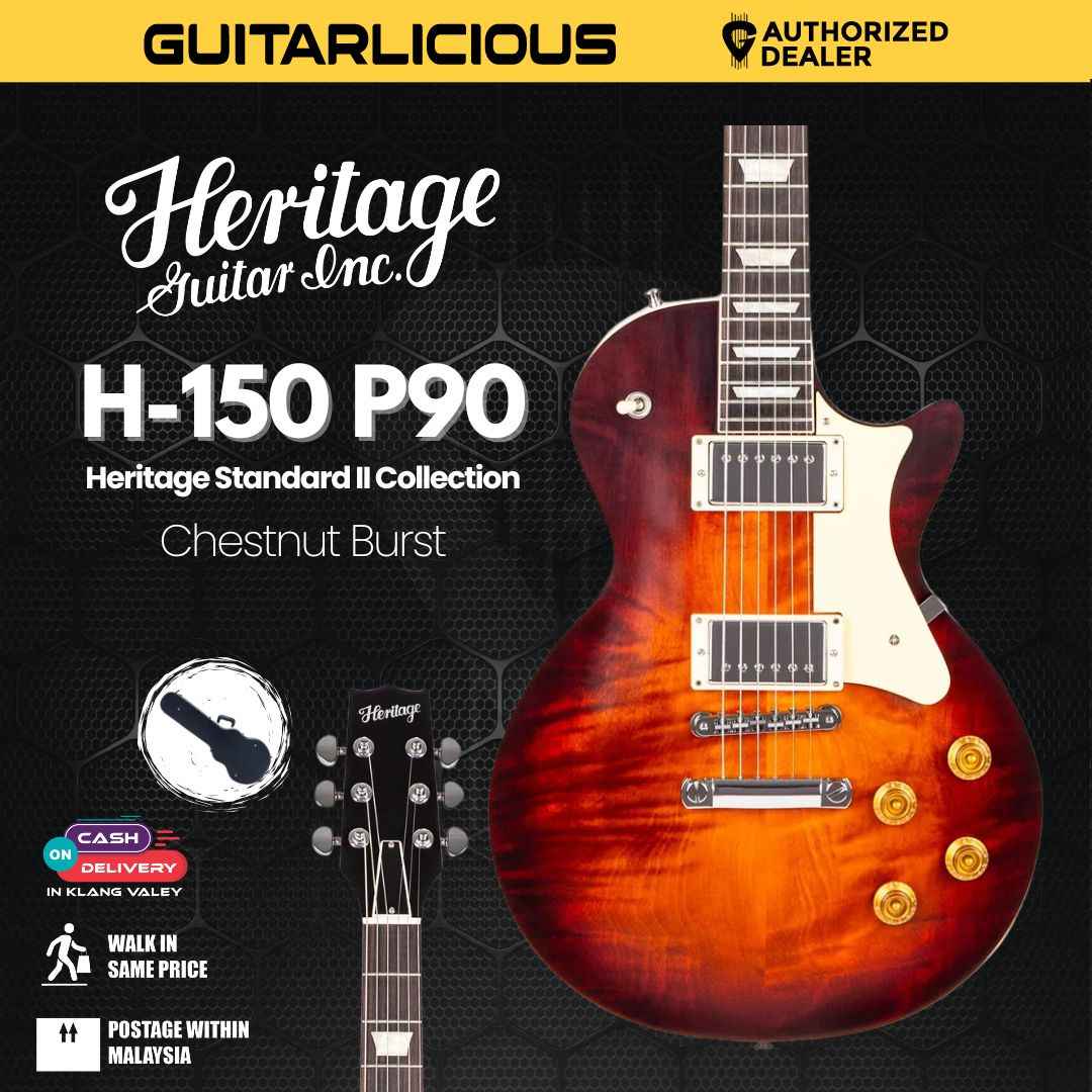 Heritage Standard II Collection H-150 Electric Guitar with Case, Chestnut Burst