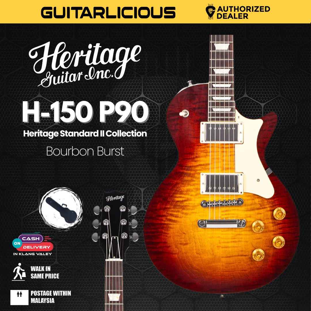 Heritage Standard II Collection H-150 Electric Guitar with Case, Bourbon Burst