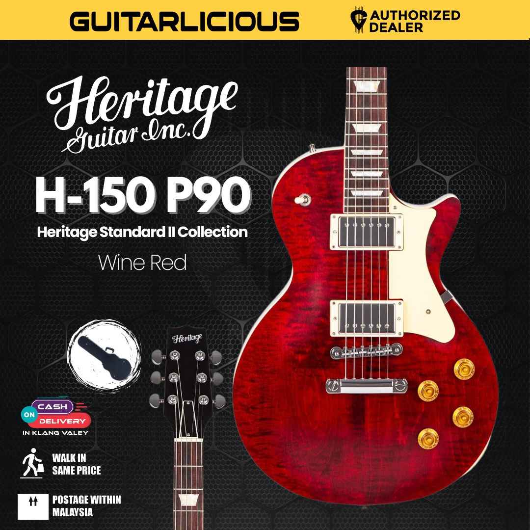 Heritage Standard II Collection H-150 Electric Guitar with Case, Wine Red