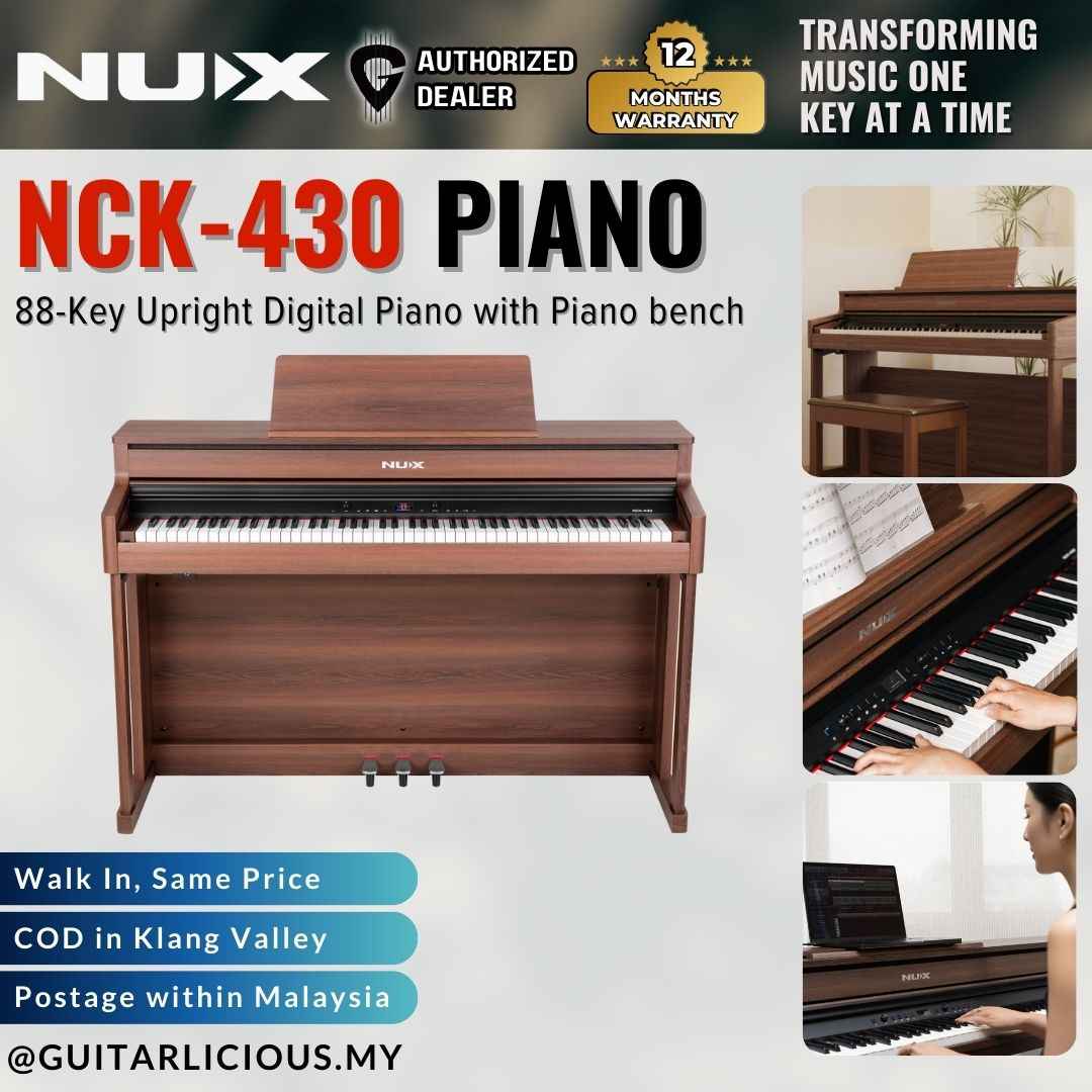 NUX NCK-430 88-Key Upright Digital Piano with Piano bench