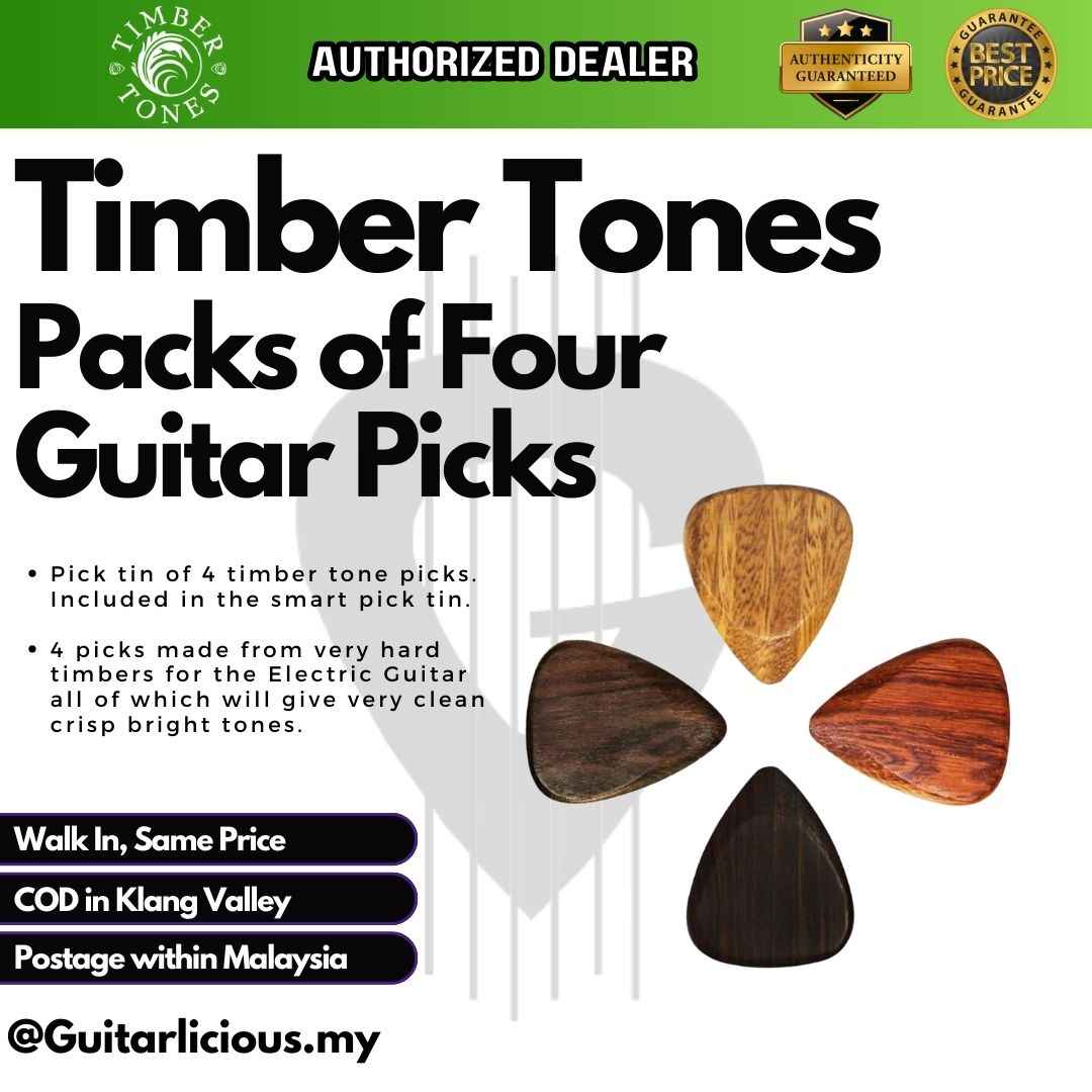 Timber Tones Packs of Four Guitar Picks - TT-4pick