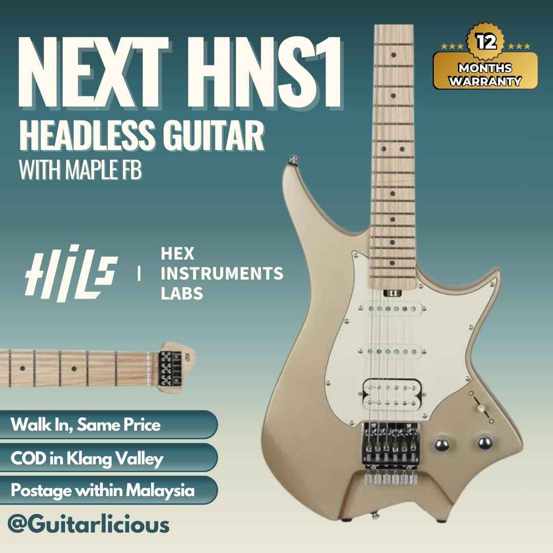 HILS HNS1M Headless Guitar With Maple FB - Satin Summer Sand