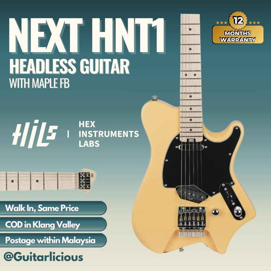 HILS HNT1M Headless Guitar With Maple FB - Satin Butterscotch