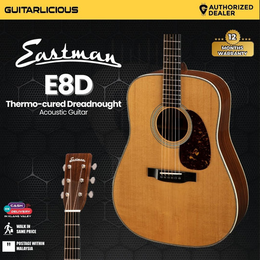 Eastman Guitars E8D Thermo-cured Dreadnought Acoustic Guitar - Natural