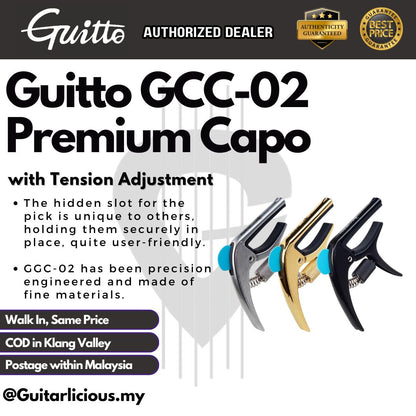 Guitto Premium Capo with Tension Adjustment GGC-02