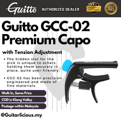 Guitto Premium Capo with Tension Adjustment GGC-02