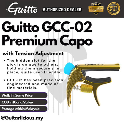 Guitto Premium Capo with Tension Adjustment GGC-02