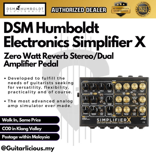 DSM Humboldt Electronics Simplifier X Zero Watt Reverb Stereo/Dual Amplifier Pedal