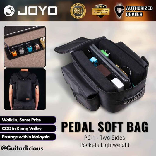 Joyo PC-1 Two Sides Pockets Lightweight Carry Bag Soft Case for Guitar Effects Pedal (PC1) - (Website Clearance)