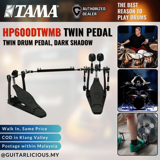 Tama HP600DTWMB Twin Bass Drum Pedal / Twin Drum Pedal, Dark Shadow