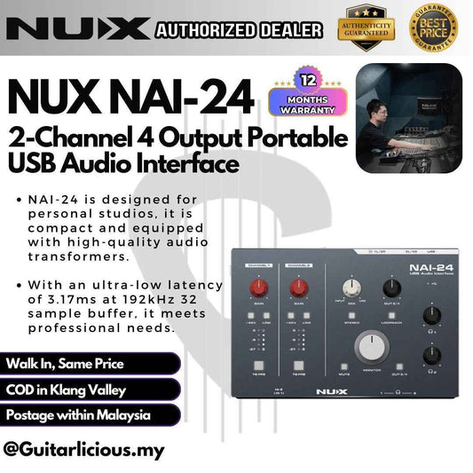 NUX NAI-24 2-Channel 4 Output Portable USB Audio Interface