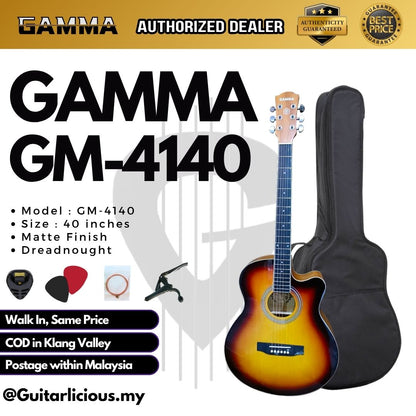 Gamma GM-4010 (Matte Finish) Dreadnought 40" Acoustic Guitar