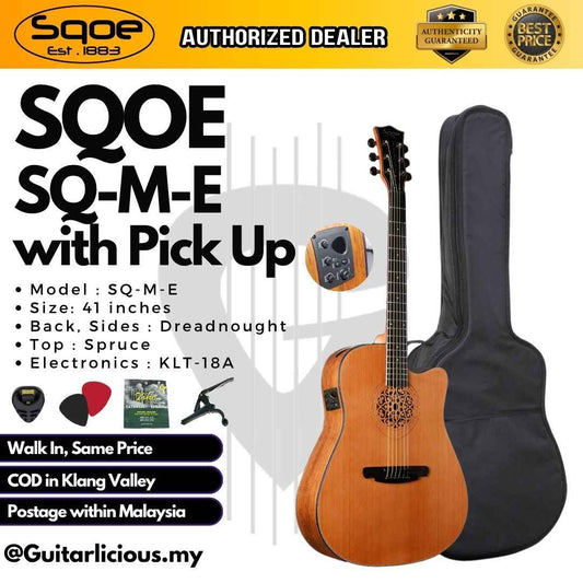 SQOE SQ-M-E 41 inch Dreadnought Acoustic Guitar with Sqoe KLT-18A pick up ( SQOE/SQ-M-E )