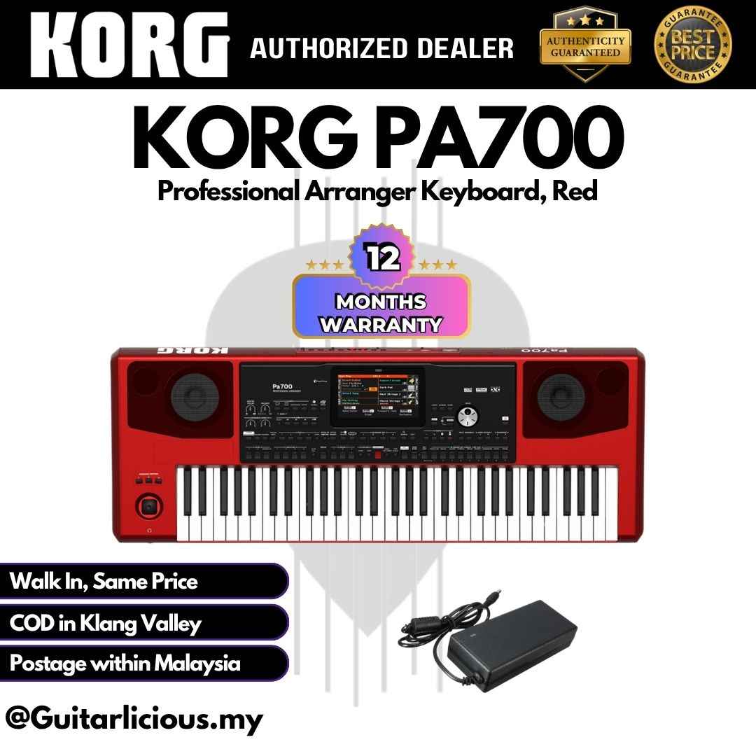 Korg PA700 Professional Arranger Keyboard - Red ( PA-700 / PA 700 )