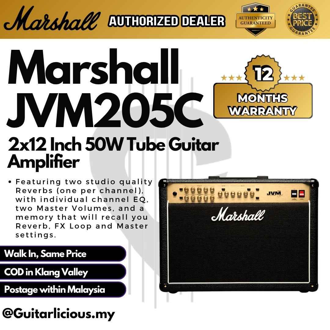 Marshall JVM205C 2x12 Inch 50W Tube Guitar Amplifier